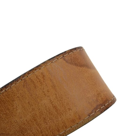 LOUIS VUITTON Logo Ceinture Jeans Belt Leather Black Silver M6812 Spain 67FB829 - Picture 13 of 16